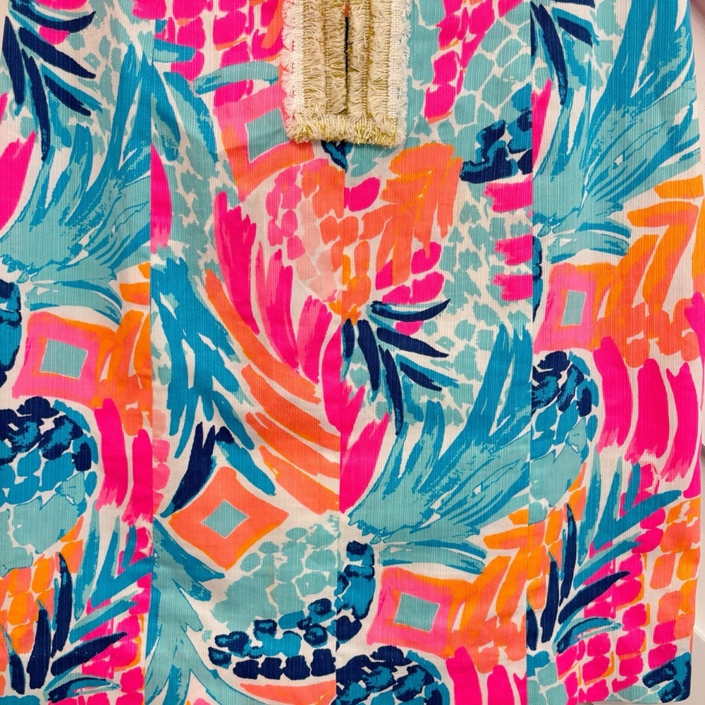 (SOLD) Lilly Pultzer Alexa Goombay Smashed Gold Shift Dress Women's Size 6 EUC - Picture 5 of 6
